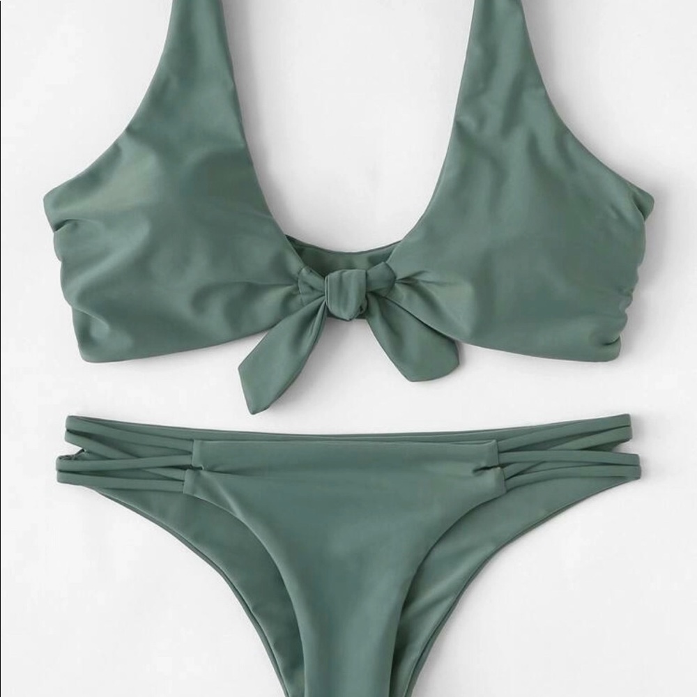 Army green bikini set